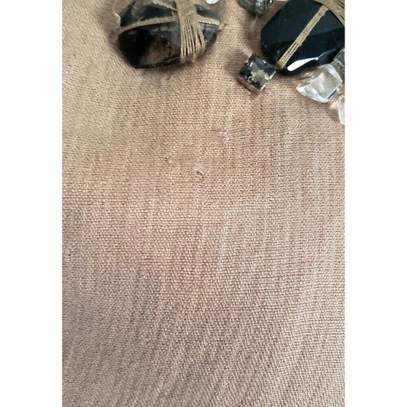 ROBERT RODRIGUEZ Jacket Womens 6 Tan Linen Cropped Mod Embellished Luxe Blazer - Picture 8 of 13